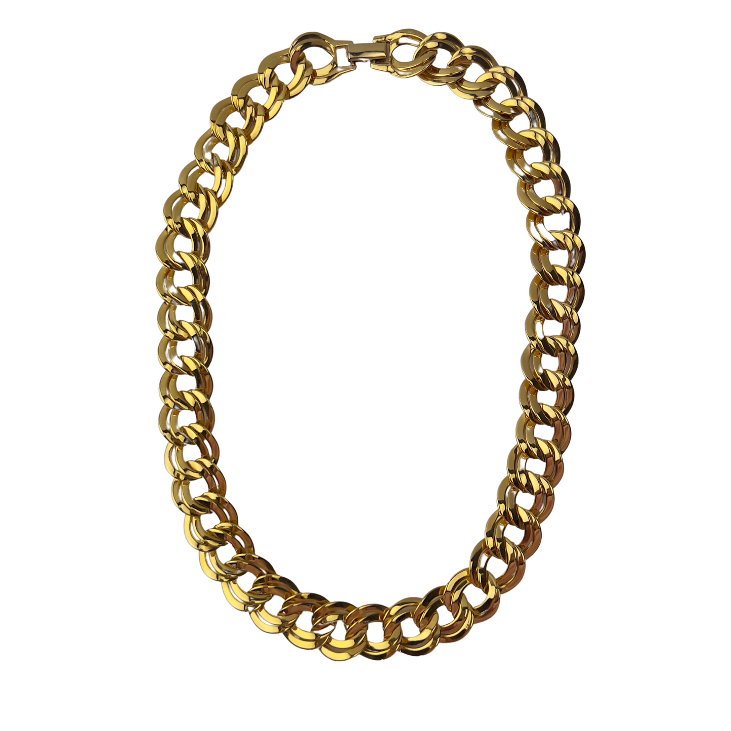 Double Link Gold Necklace