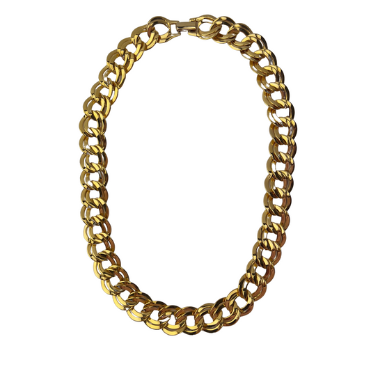 Double Link Gold Necklace