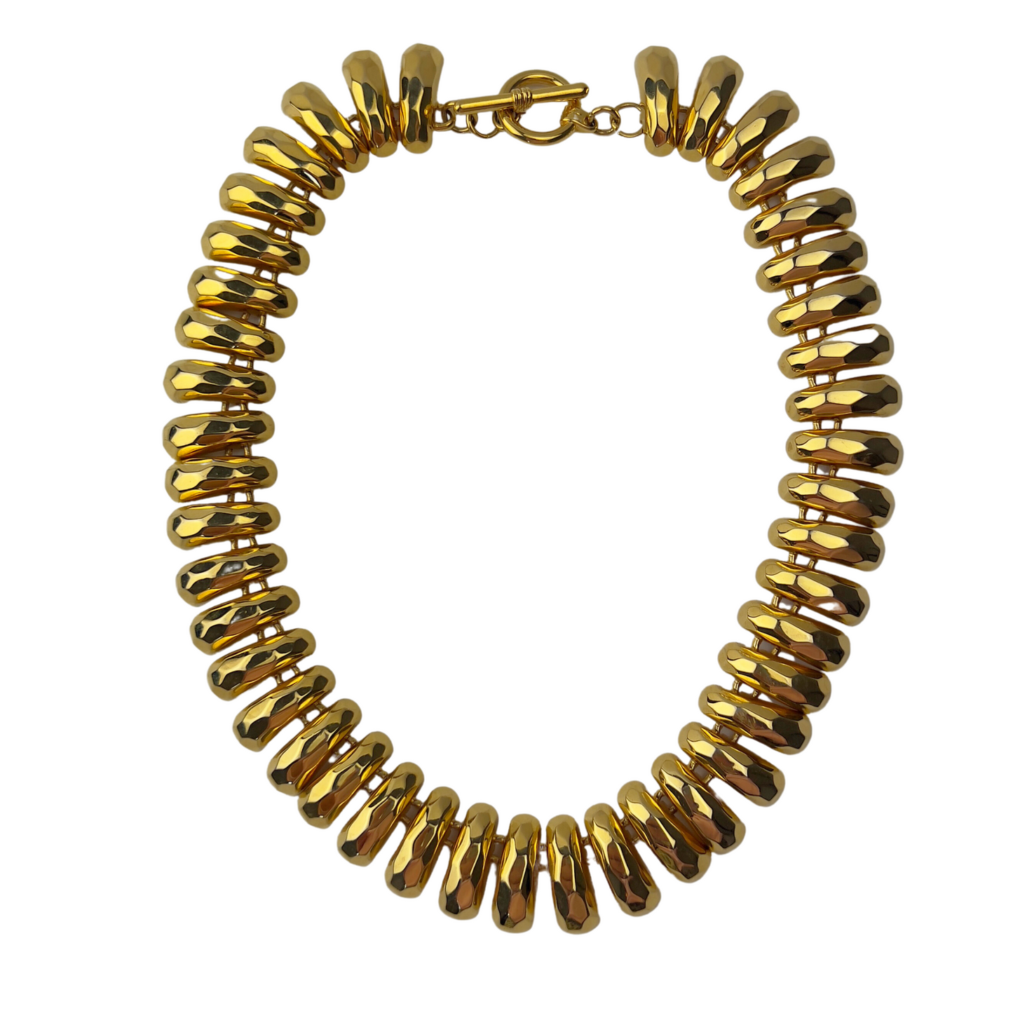 Long Line Gold Bead Choker