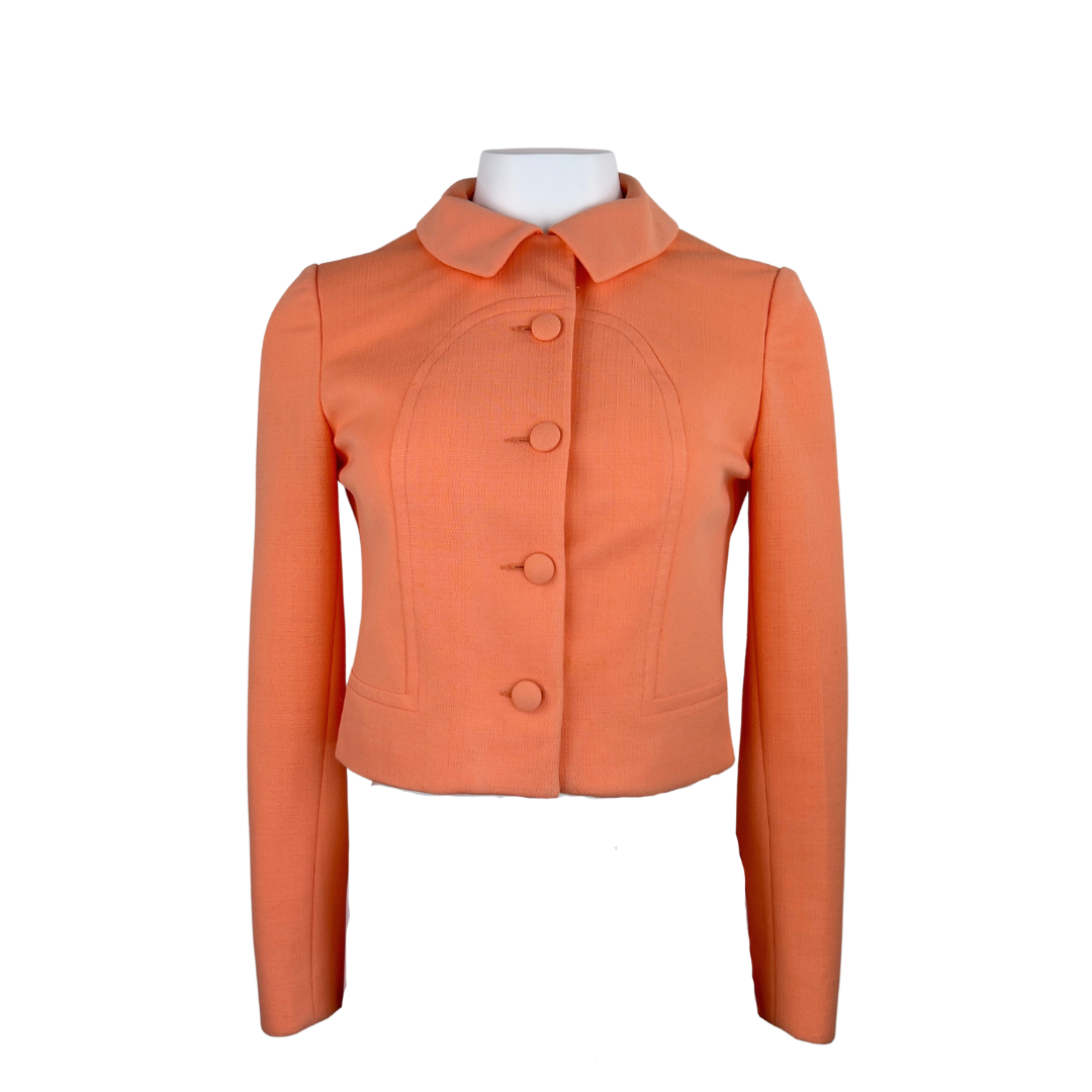 Vintage Peach Cropped Spring Jacket