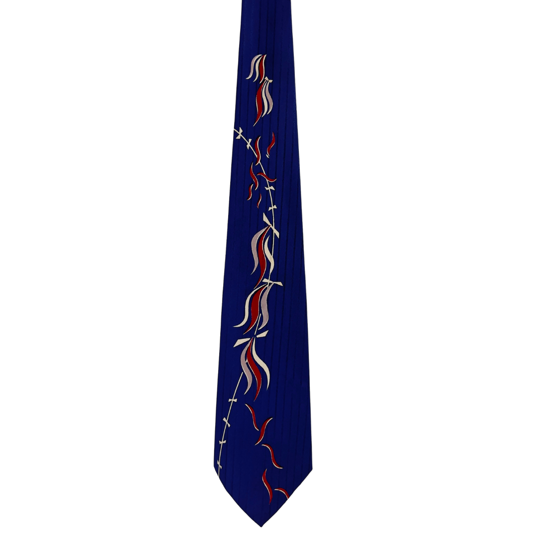 Vintage Purple Tie with Red and White Ribbon Kites