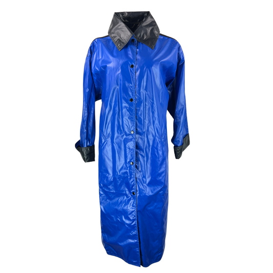Vintage Reversible Raincoat in Blue and Black