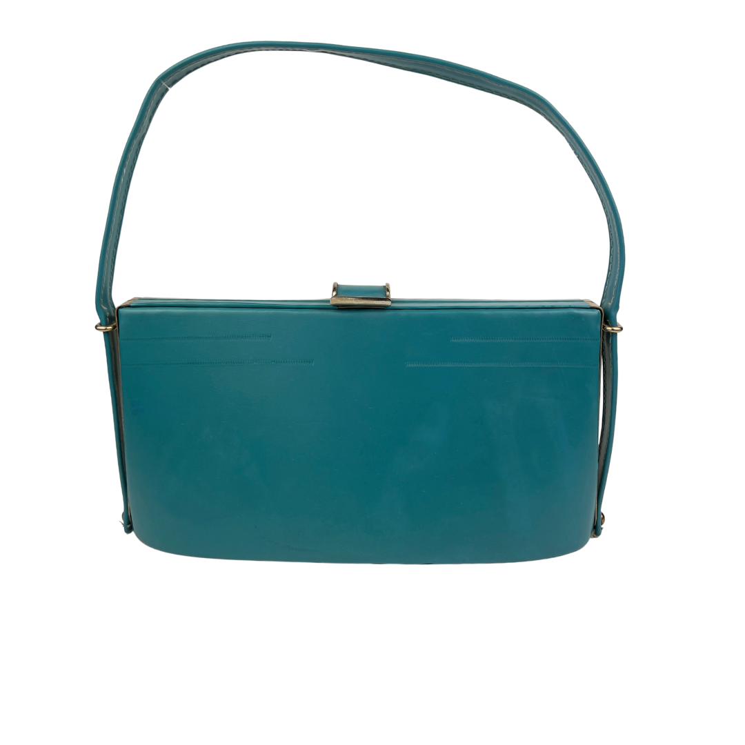 Vintage Teal Leather Handbag