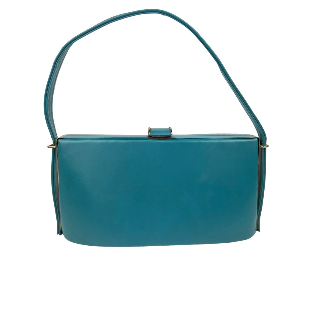 Vintage Teal Leather Handbag