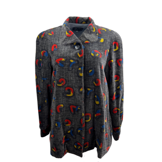 Vintage Tent Blazer in Grey Velvet