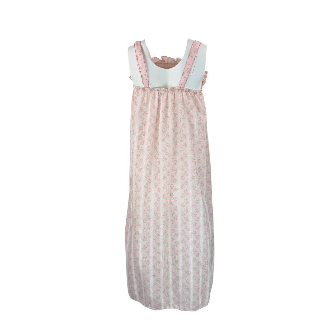 Floral Cotton Nightgown with Rouched Bust